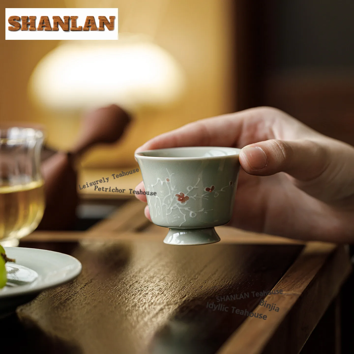 55ml Banana Moonlight Pull Flowers Teacup Handmade Tea Bowl Water Jug Tea-tasting Smelling Cup Chazhan Master Cups Drinkware