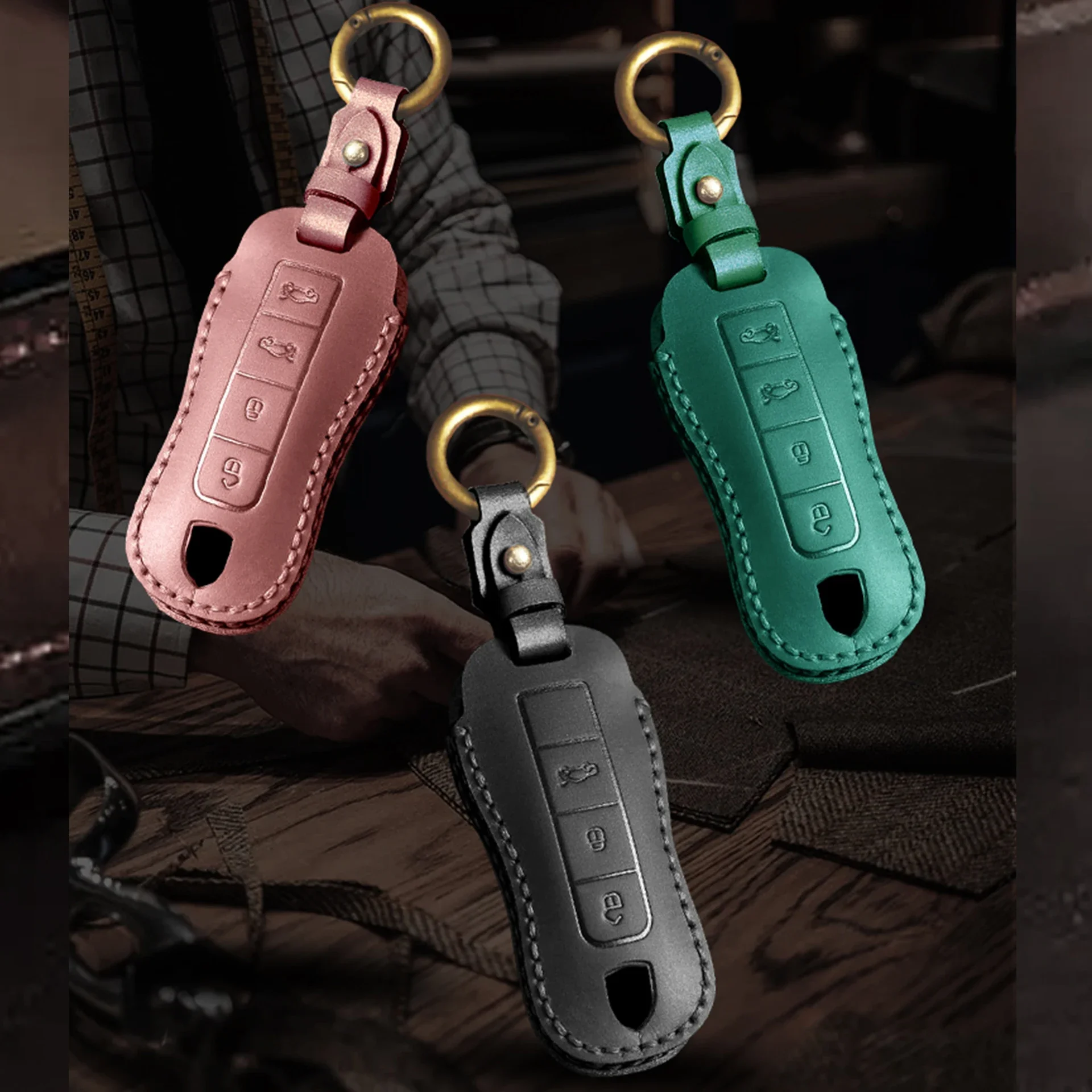 

Car Key Case Key Cover Shell For Porsche Panamera Macan Cayenne Carrera Boxster Cayman 911 970 981 991 918 Accessoires Keychain