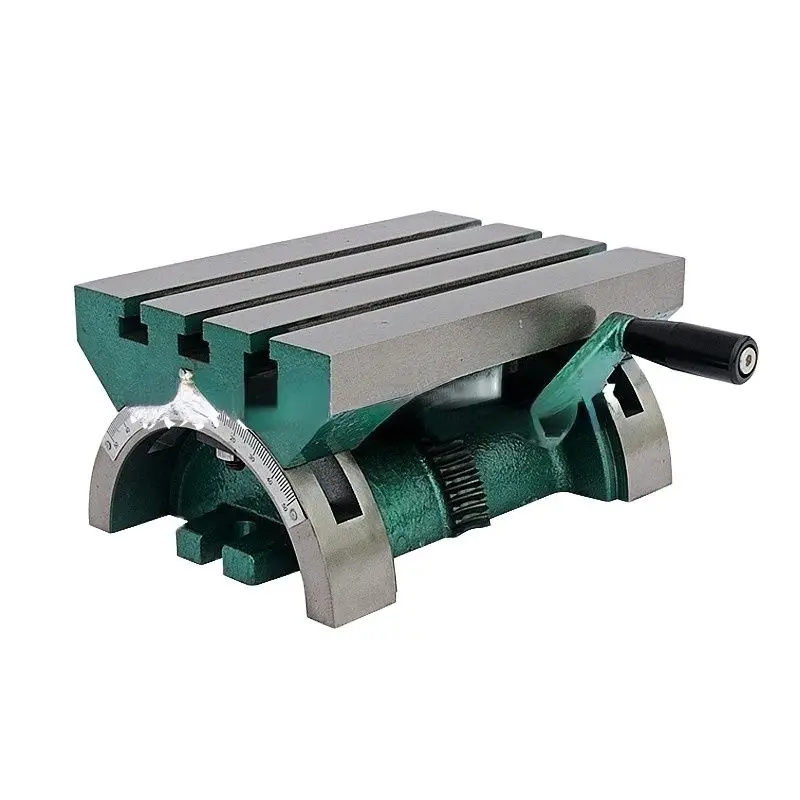 7 Inch Adjustable Front and Rear Angle Worktable Tiltable Platform Milling Machine Drilling Machine Rotary Table