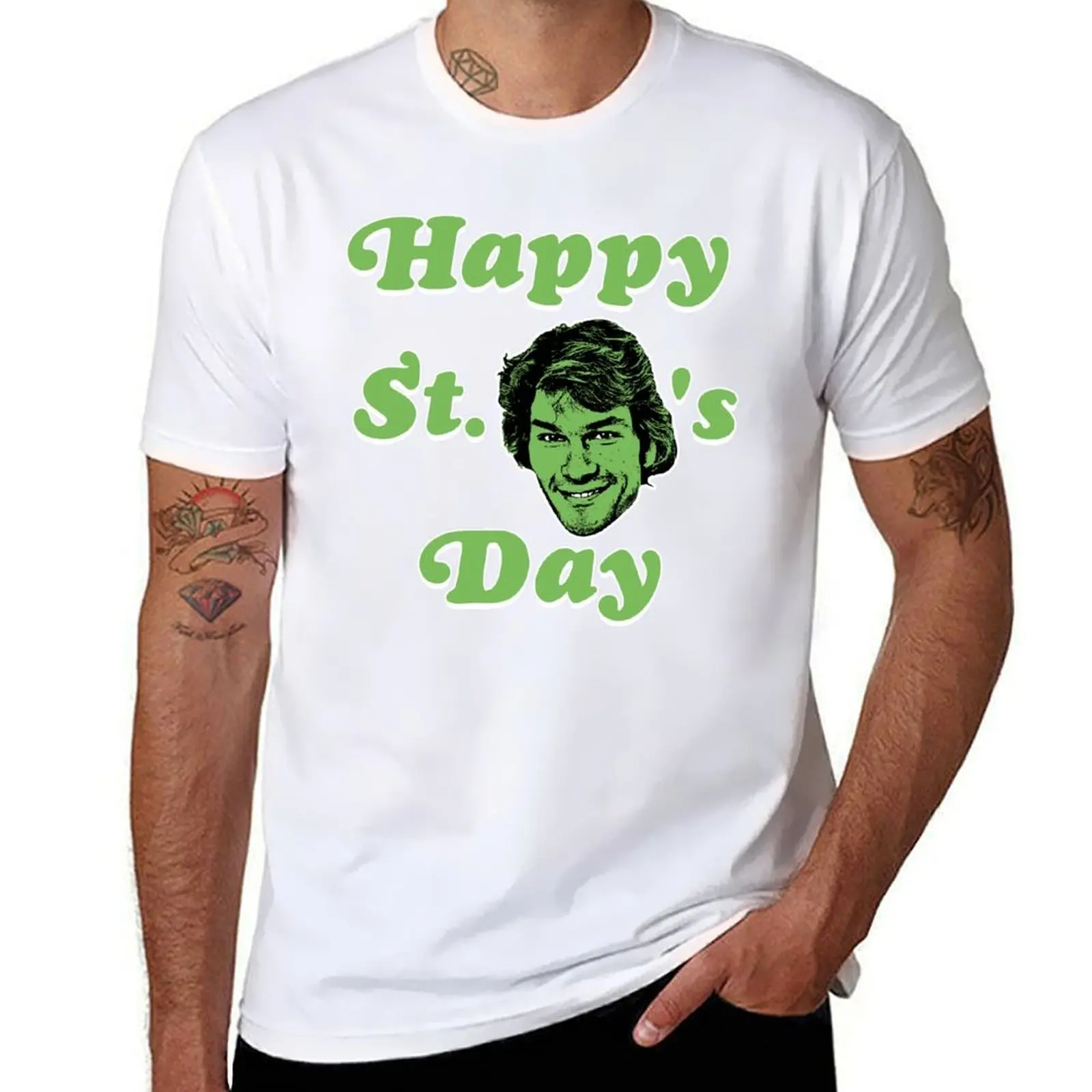 

Happy St. Patrick Swayze Day T-Shirt t shirts for man slim fit t shirts for man graphic vintage T-Shirt
