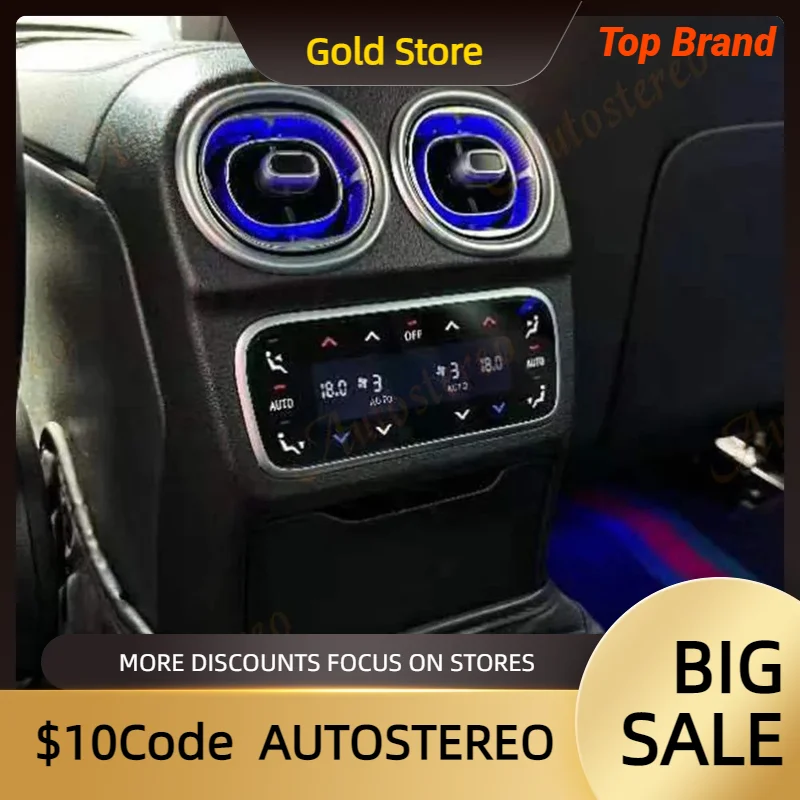 

Rear Zone Air Conditional For Mercedes Benz C Class GLC Class AC Panel Virtual Back Row Seat CockPit LCD AC Car Speedometer