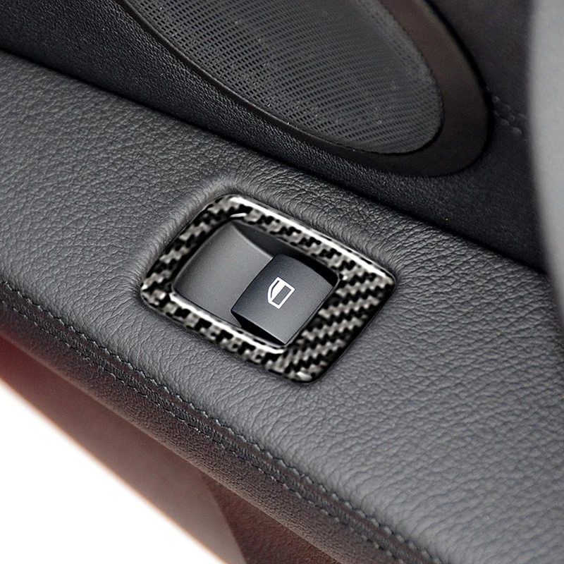 

Car Styling Window Glass Lift Button Panel Frame Decorative Trim Carbon Fiber Stickers For BMW Z4 E89 2009-2016 Auto Accessories