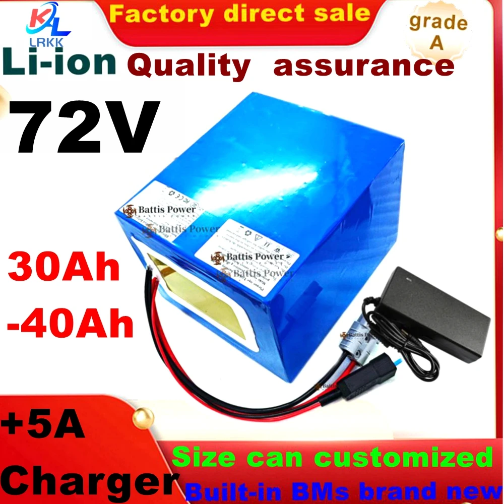 72v 30Ah 40Ah lithium ion battery pack li ion BMS for bike 3500w 5000W motor Vehicle tricycle scooters Go Cart skateboad