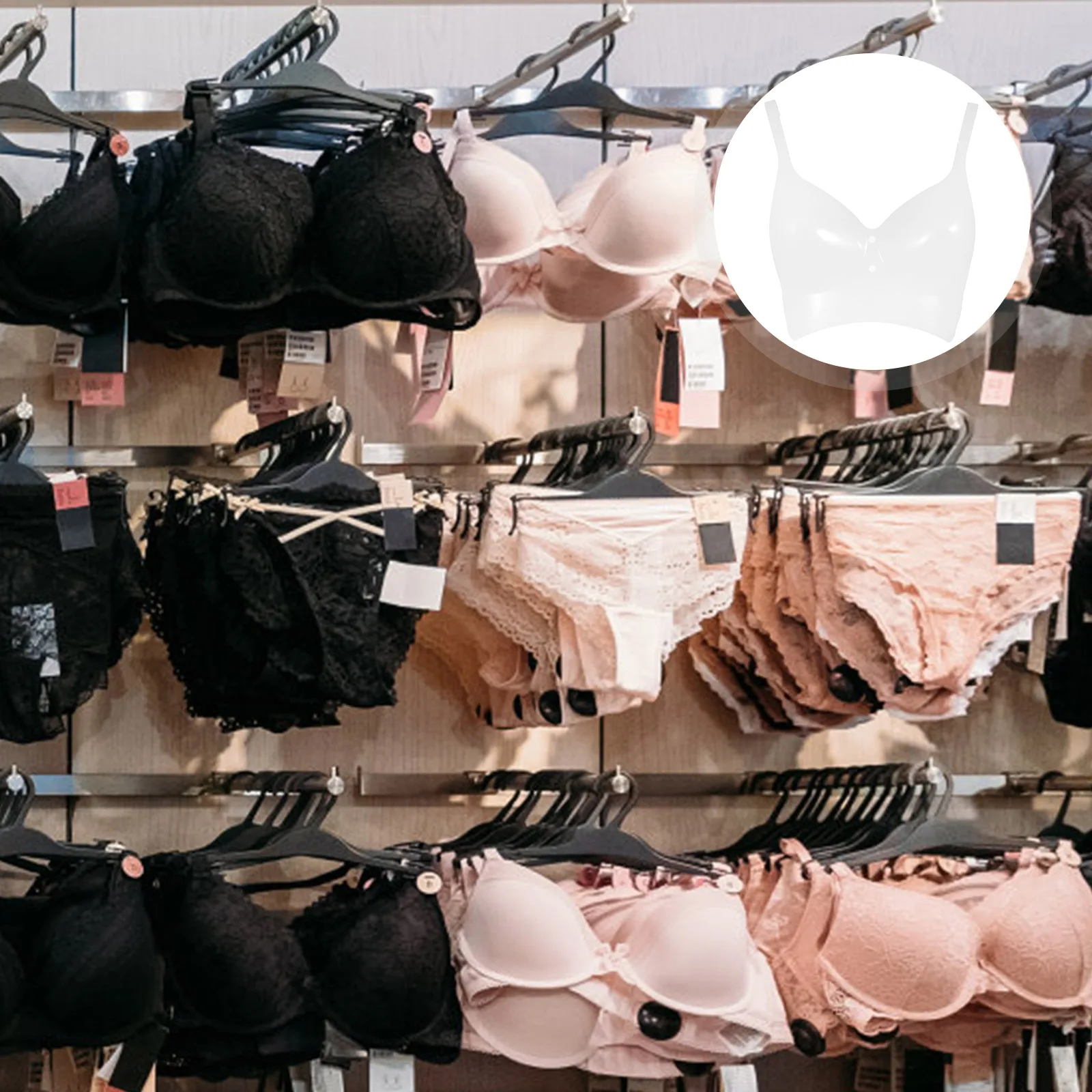 

Plastic Bra Mannequin Underwear Display Stand Women Torso Fashion Half Medium Sturdy Portable Exhibit
