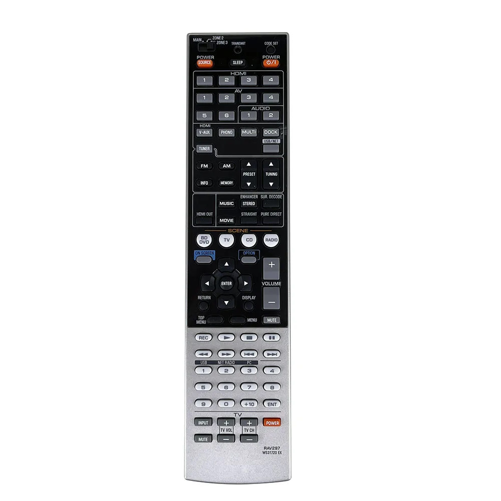 

New Original RAV297 WS31720 EX For Yamaha TV AV Receiver Remote Control RX-V2065 WR002700 RXV2065