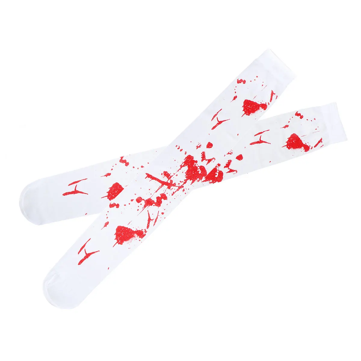 1Pair Over-Knee Socks Horror Patterned Long Socks for Women Girls Everyday Wear Comfortable Stretchy Fit Festival Party Costume