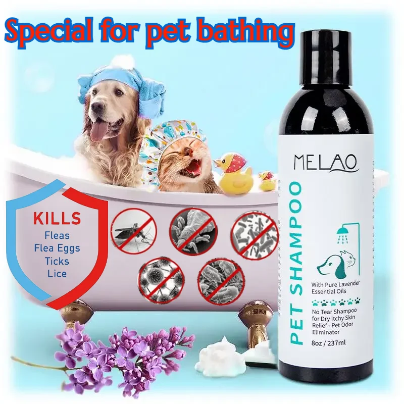 

Pet Shampoo and Conditioner 2-in-1 Natural Moisturizing Shampoo Dog Shampoo Suitable for Sensitive Skin PH Balanced 237ml