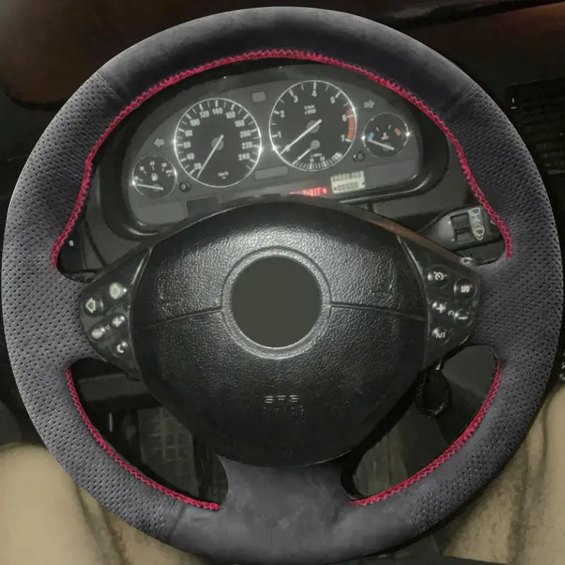 

Hand Braids on Car Steering Wheel For BMW M Sport E36 1996-2000 E39 1995-2001 Z3 M E36/7 M3 E36 M5 E39 Suede Leather Cover Trim