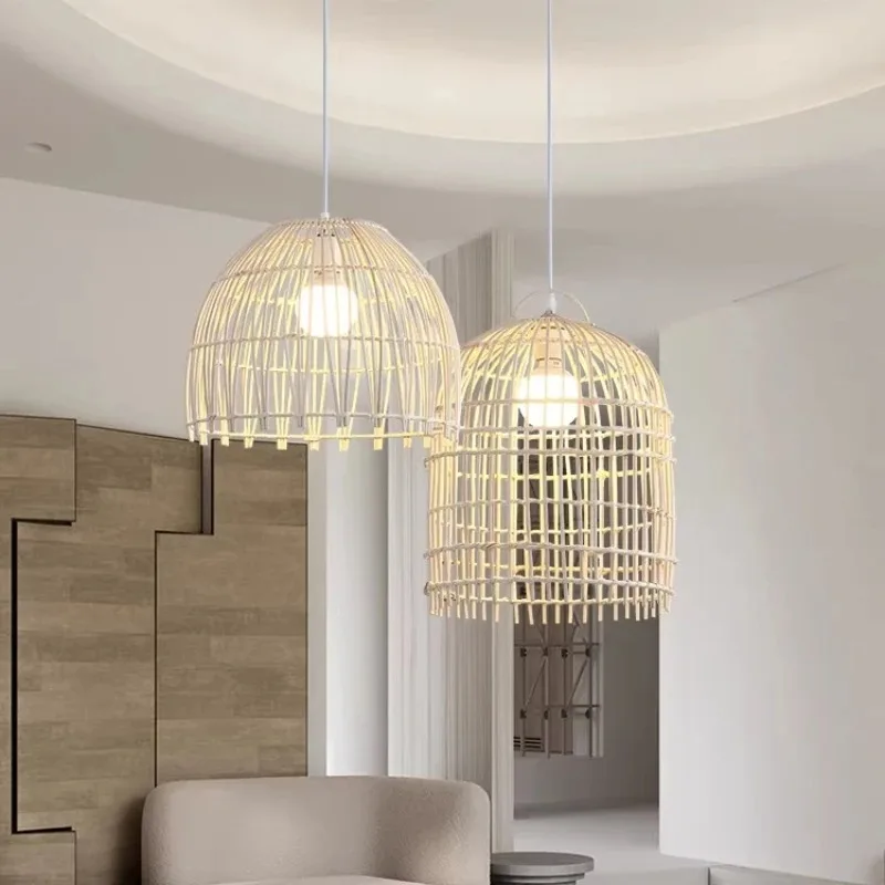 

Подвесной светильник-клетка из ротанга в стиле Ваби-Саби, креативный, персонализированный, художественный, для ресторана, балкона, коридора, декоративная люстра