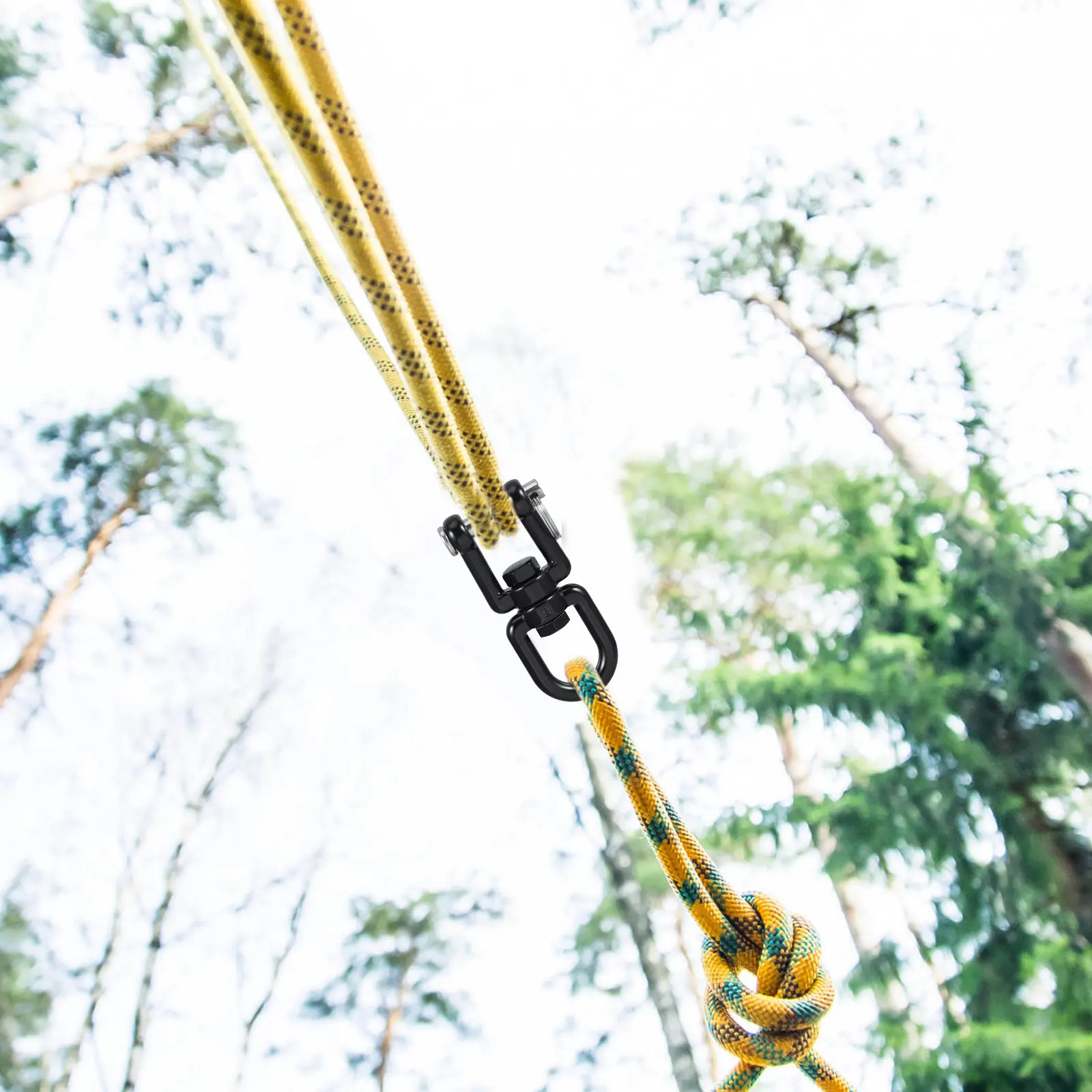 

Крюк-вертлюг усиленный с двойным ушком из нержавеющей стали для гамака, качелей, садовых качелей, поворотный механизм для плавного перемещения