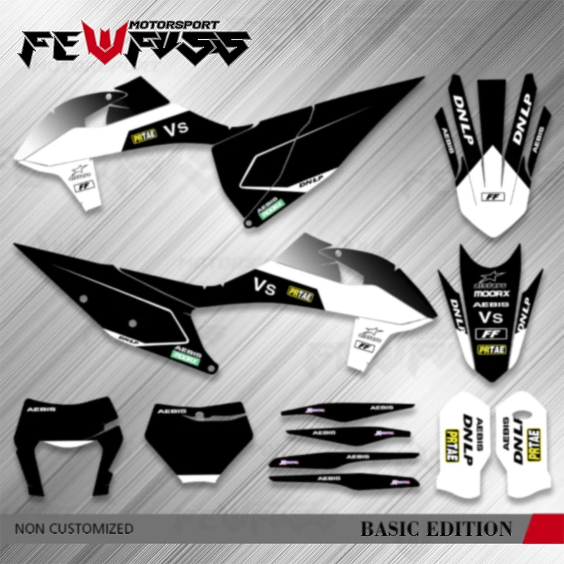 Fewfuss For KTM SX SXF 2019-2022 EXC XCW 2020-2023 Motorcycle Graphics Backgrunds Decals Stickers Kits Number Name Custom