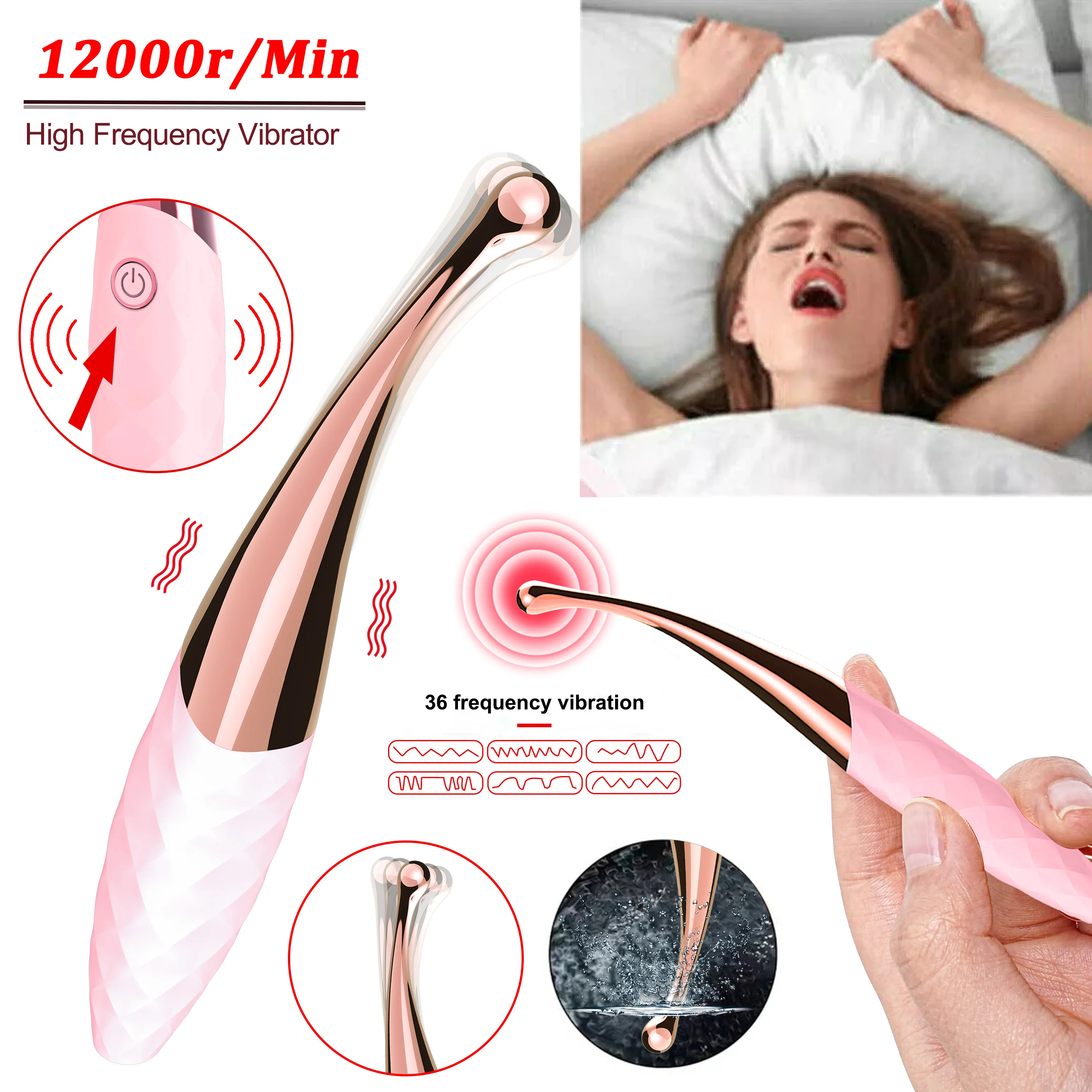 Powerful Multi Frequency Vibrators Nipple Clitoris G Spot Stimulator Vagina Massager Female Masturbator Adults Sex Toy for Women