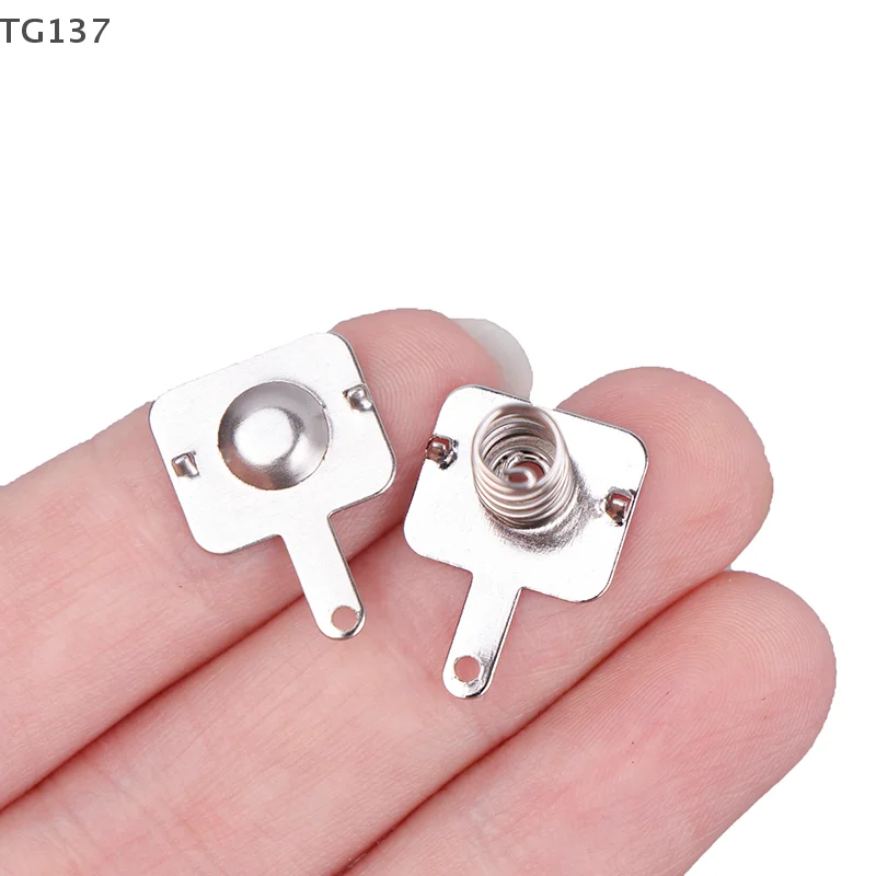 20PCS Silver Metal 18650 Battery Sheet Spring Contact Sheet Battery Box Positive And Negative Single Bipolar DIY Accessories