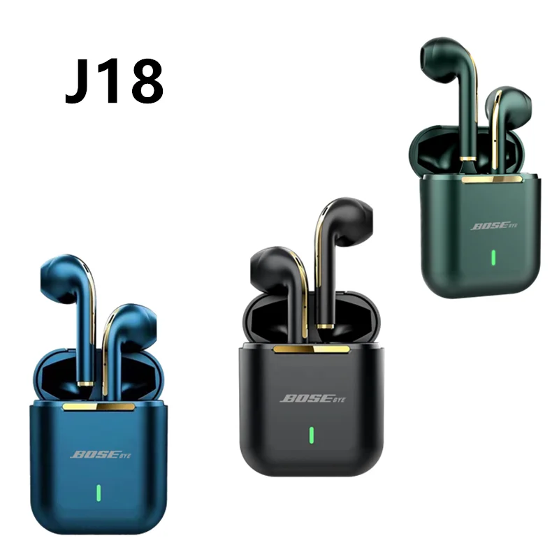 Original brand J18  Headset Wireless Earphones Bluetooth Headphones True For Stereo Sport Game TWS Earbuds In Ear With Mic