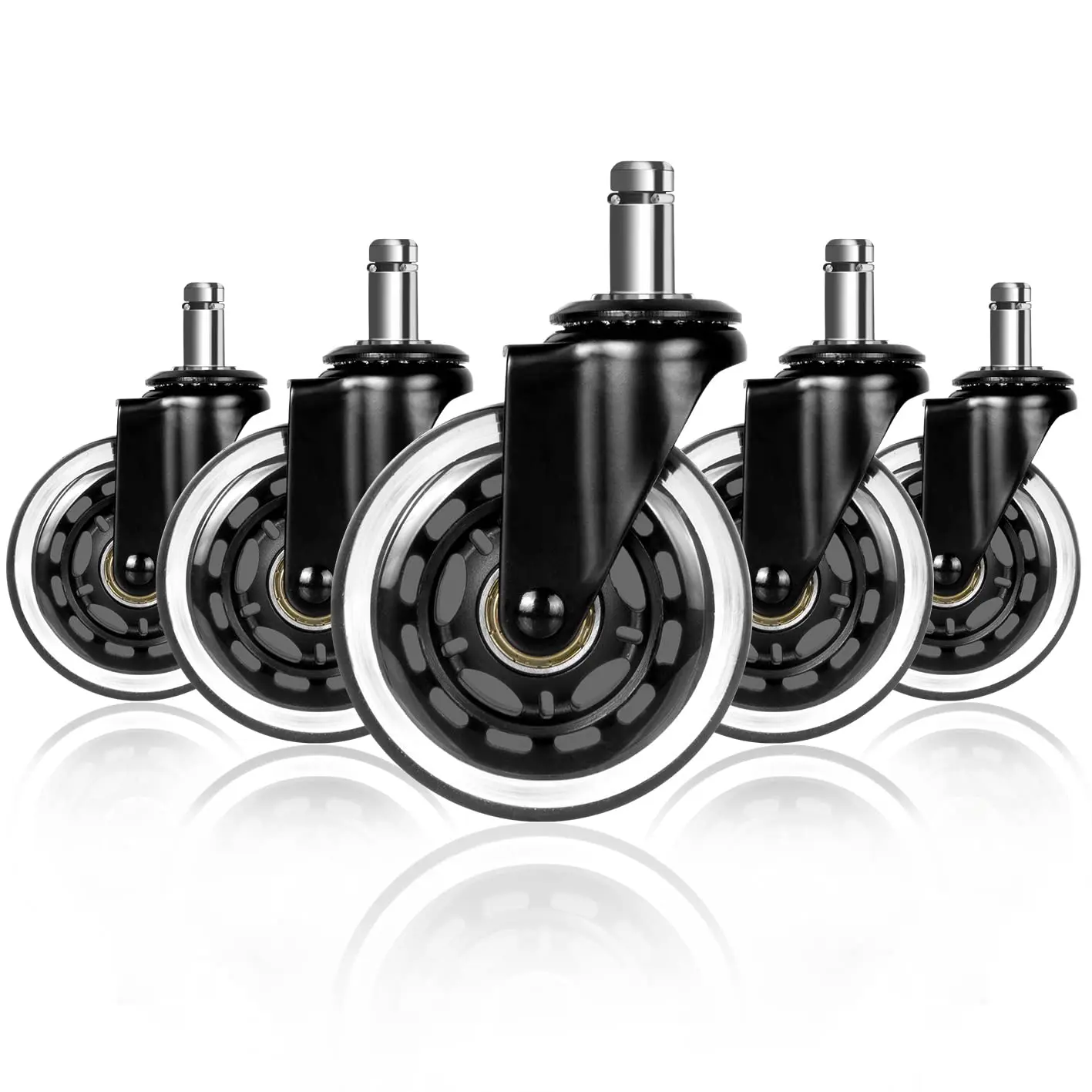 

5PCS Universal Mute Caster 50KG Wheel 10mm 11mm Replacement Office Chair Swivel Rollers 360 Degree Wheels Furniture Hardware