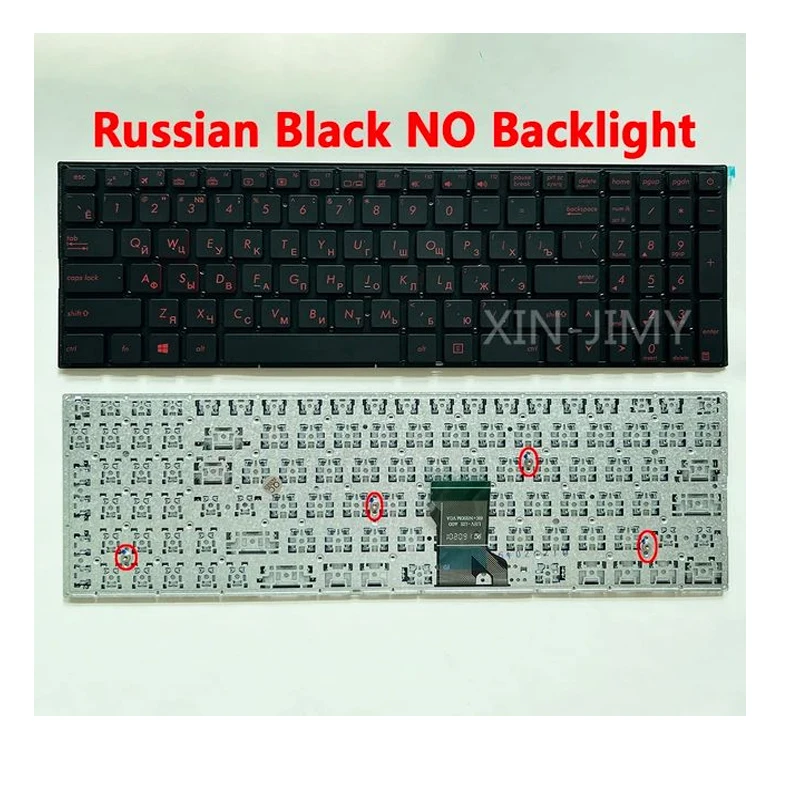 Teclado para ordenador portátil XIN-ruso-estadounidense-francés para Asus ROG G501 G501J G501JW G501V G501VW ZenBook Pro UX501 UX501J UX501JW UX501V/VW
