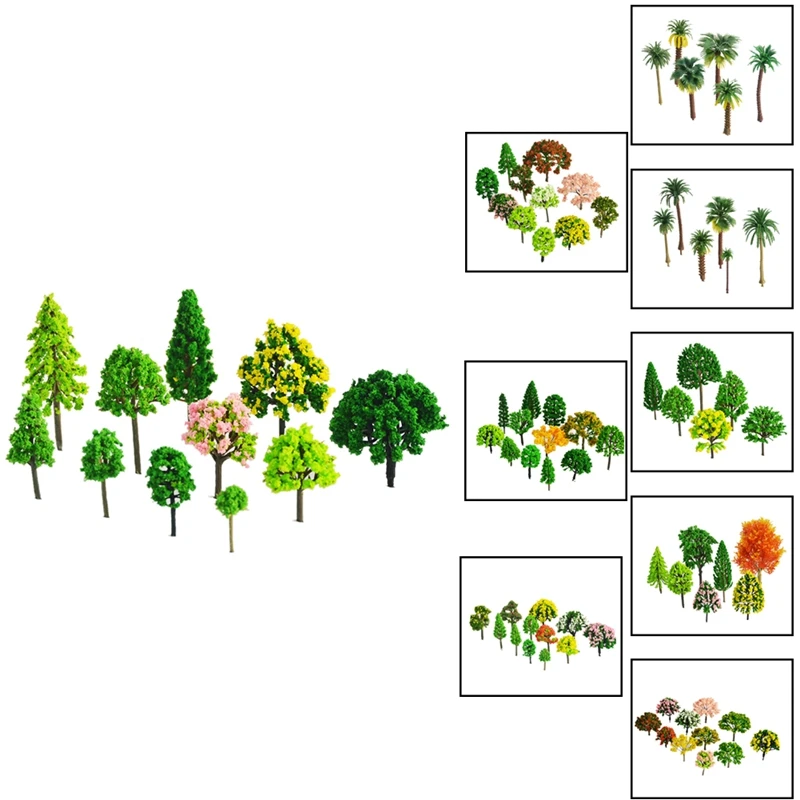 Arbres miniatures mixtes, mini modèle, modèle de paysage de train, arbres artificiels de jeu de guerre, modèle de paysage de chemin de fer