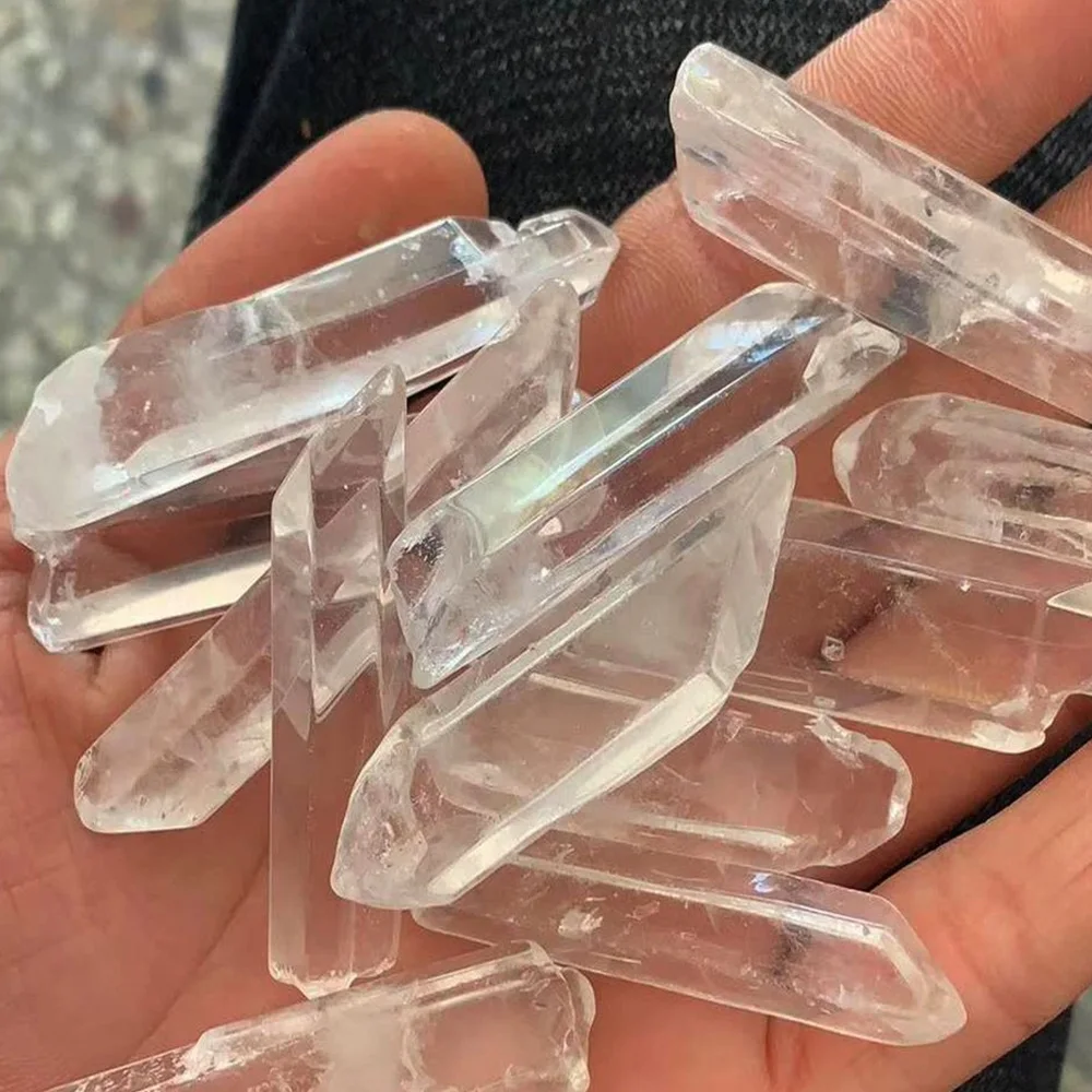 D9 Natural Polished Clear Quartz Crystal Points Column Reiki Healing Wand Energy Stone Raw Rock Mineral Specimen Home Room Decor