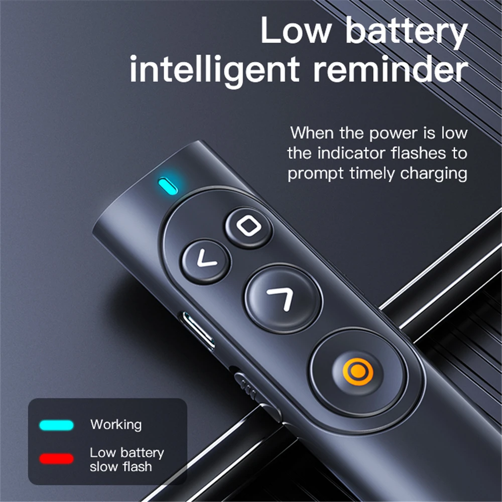 Wireless Presenter Multifunctional PPT Page Turning Pen Rechargeable Speech Projector Pen for Projector Powerpoint PPT Slide New