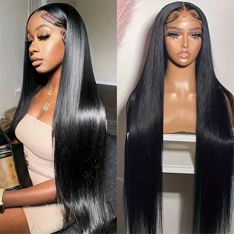 30 cali 13X6 Hd Lace Frontal Wig Straight Human Hair Wigs Natural Color 180 Density Bone Straight 13x4 Lace Front Wig Human Hair