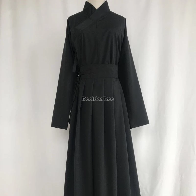 2025 chinese ancient style hanfu black undergarment ancient base inner-sleeve top skirt pants men women's hanfu undergarment set
