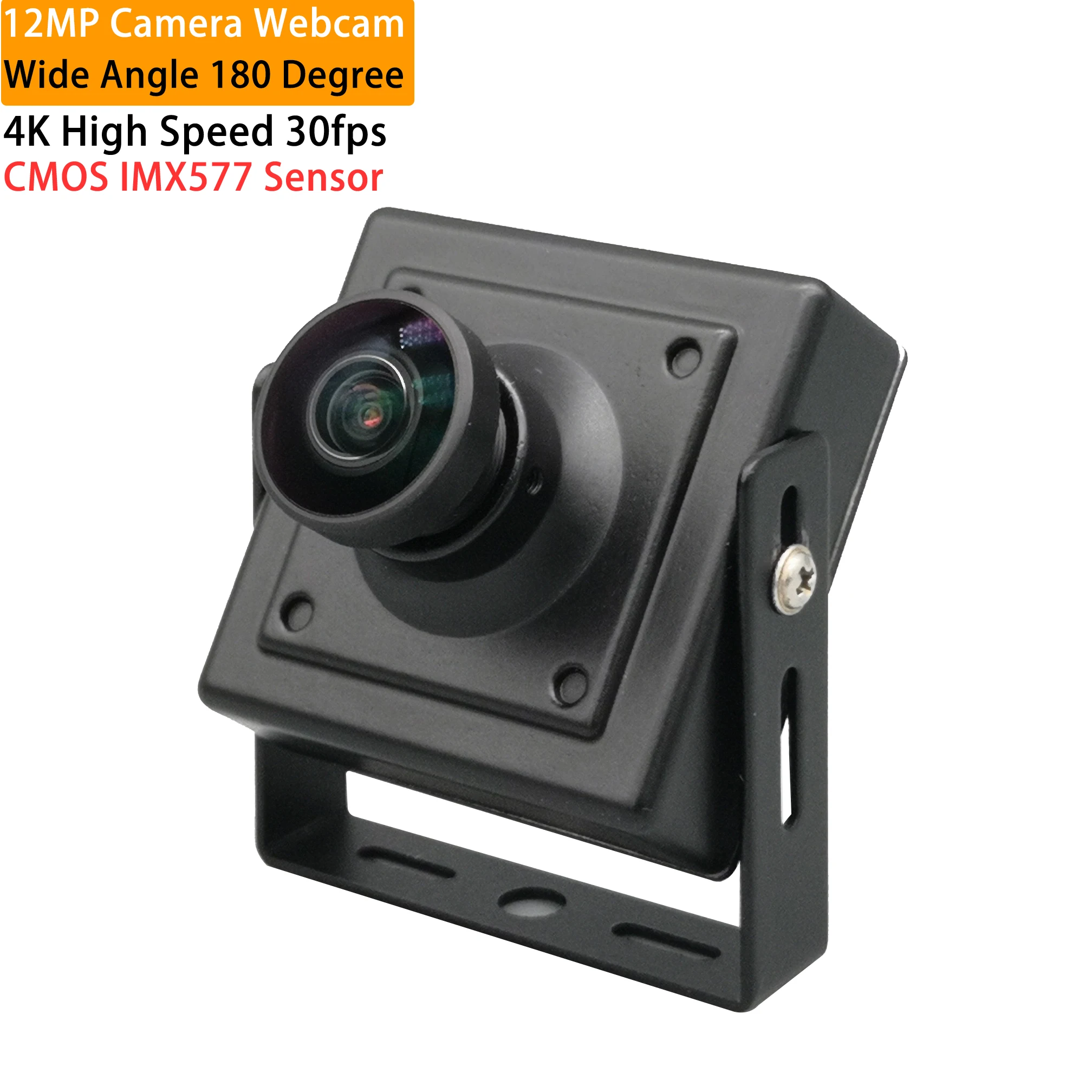 4K USB Webcam Camera 12MP CMOS IMX577 With 6mm Lens High Resolution Distortionless for Creality Falcon 2, Xtool and Lightburn