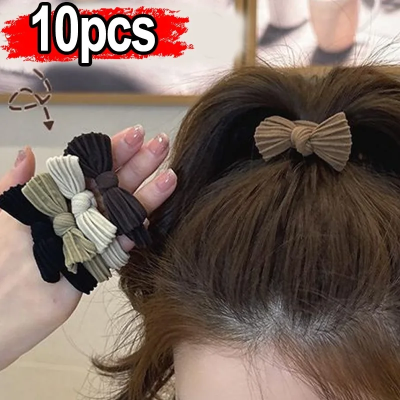 1/10pcs Women Girl Simple Elastic Hair Bands Scrunchie Ponytail Holder Rubber Hair Ties Fashion Headband Hair Accessories