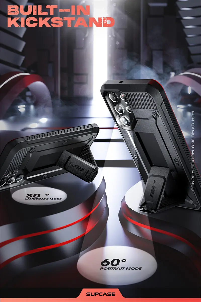 SUPCASE For Samsung Galaxy S22 Ultra Case (2022) 6.8 inch UB Pro Full-Body Holster Cover WITHOUT Built-in Screen Protector