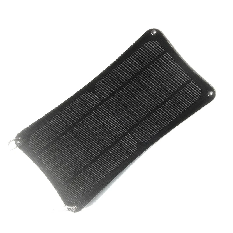 Panel Solar de 10W y 5V, Panel de cargador Solar plegable ETFE, Panel Solar de plástico con puerto USB + sistema de batería de carga con mosquetón