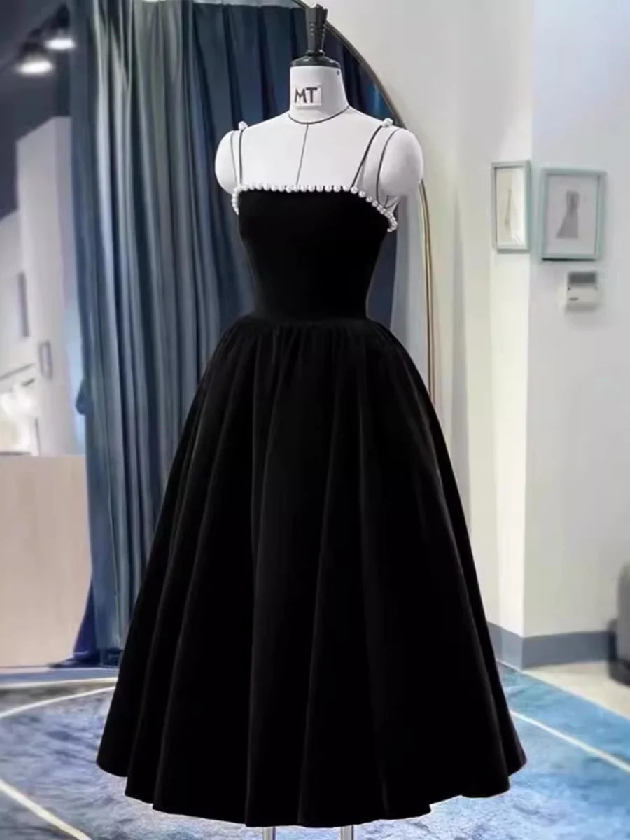 Ele Red Velvet Wedding Dr Damen SLE Sexy Luxus Mittellanges Kleid für Hochzeitsempfang Performance Cany Dinner