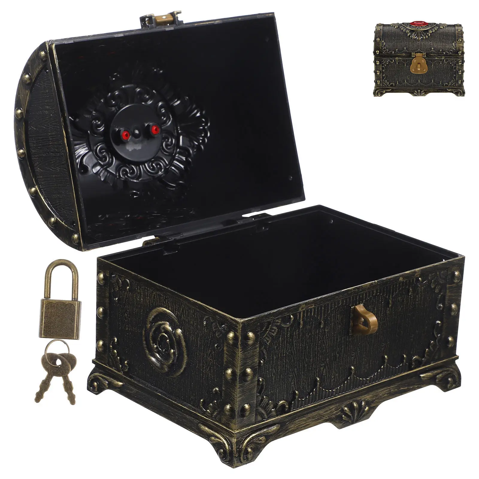 

Красная пластиковая шкатулка для украшений в винтажном стиле, декоративный органайзер, подарочный футляр для колец и ожерелий