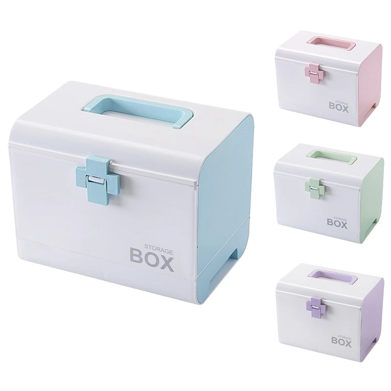 

Portable First Aid Kit Storage Box Medicine Box Container Emergency Kit Multi-Layer Storage Organizer