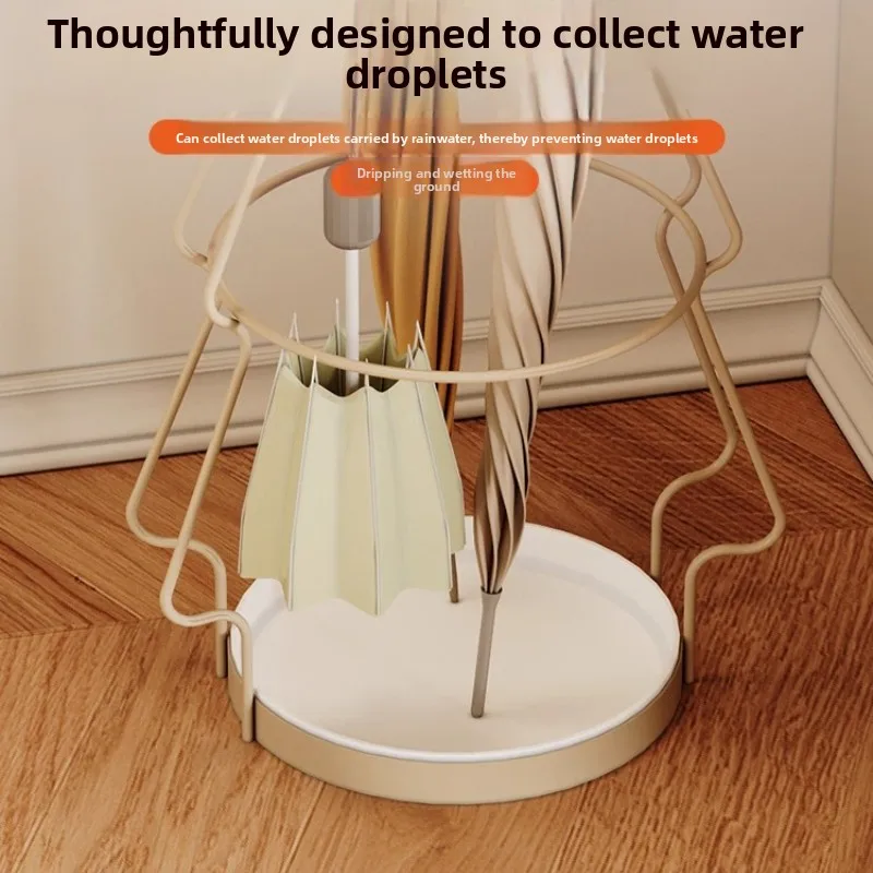 

Портативный держатель для зонта, креативный домашний органайзер для хранения прихожей с поддоном для капель, многофункциональная напольная стойка для дождливых дней