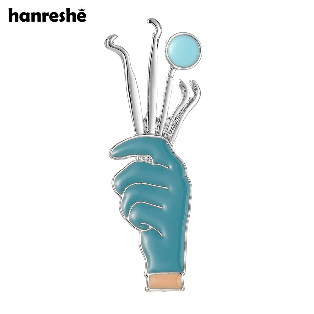 Hanreshe Original Dental Enamel Pin Medical Dentist Theme Brooch for Tooth Doctor Nurse Student Lapel Badge Jewelry Gifts