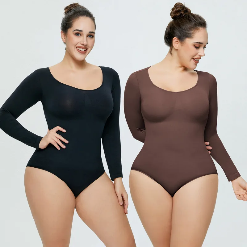 

Women's Long-sleeved Body Shape Seamless One Piece Underwear Shapewear Tightening Abdomen and Lifting Buttocks