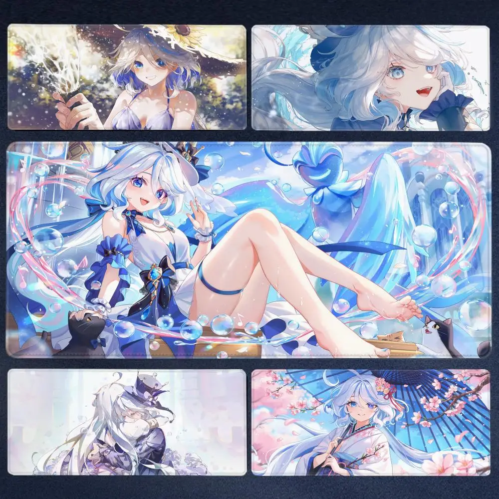 

Genshin Impact Furina 900x400 Anime Game Mousepad Office PC Kawaii Gaming Accessories Keyboard Mouse Pad Laptop Mouse Mat Carpet