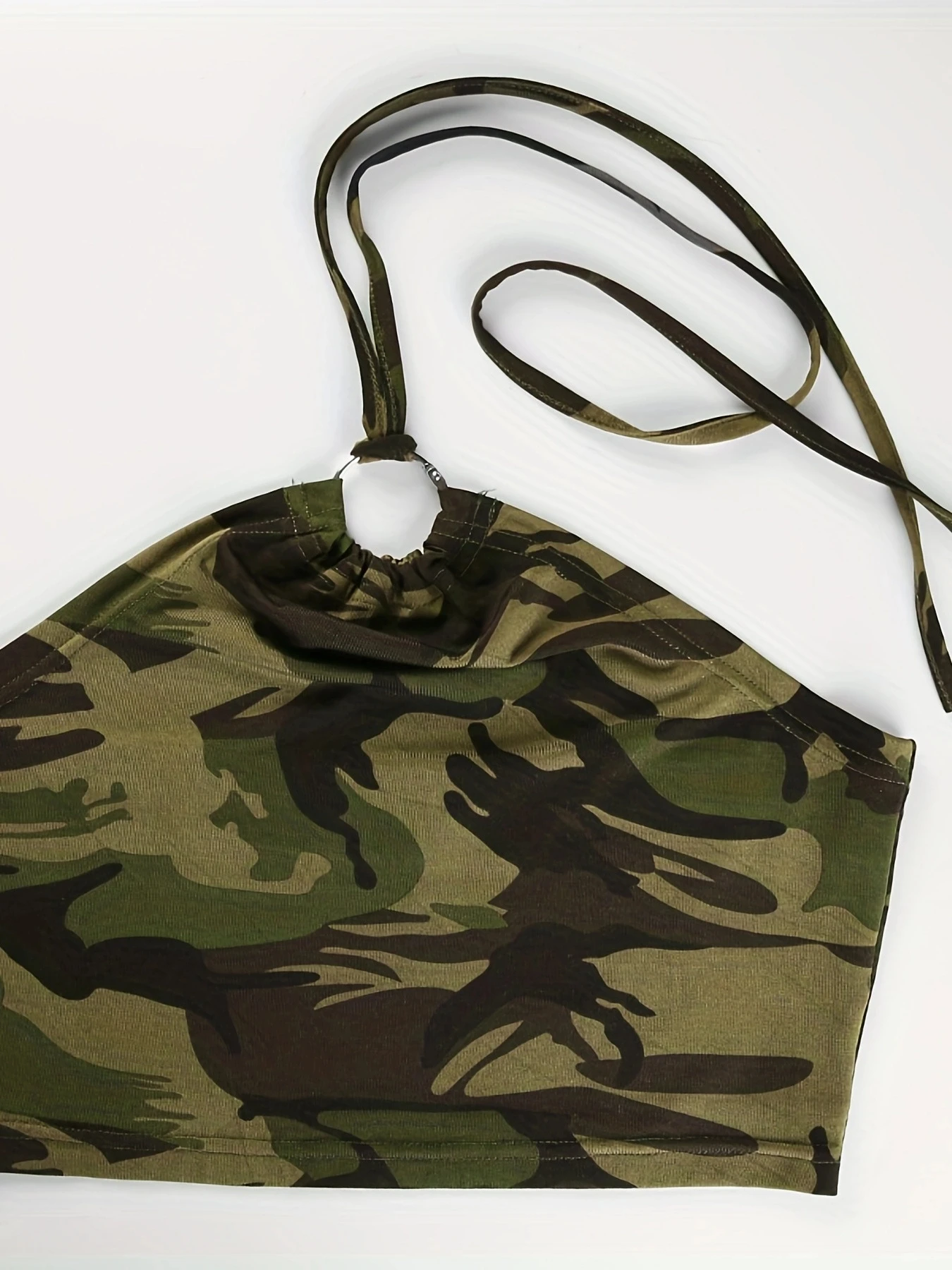 Europa und die Vereinigten Staaten Tarnmuster kleine Neck holder Weste weibliche Sommer Ernte zurück sexy Halfter ärmellose Bluse weiblich