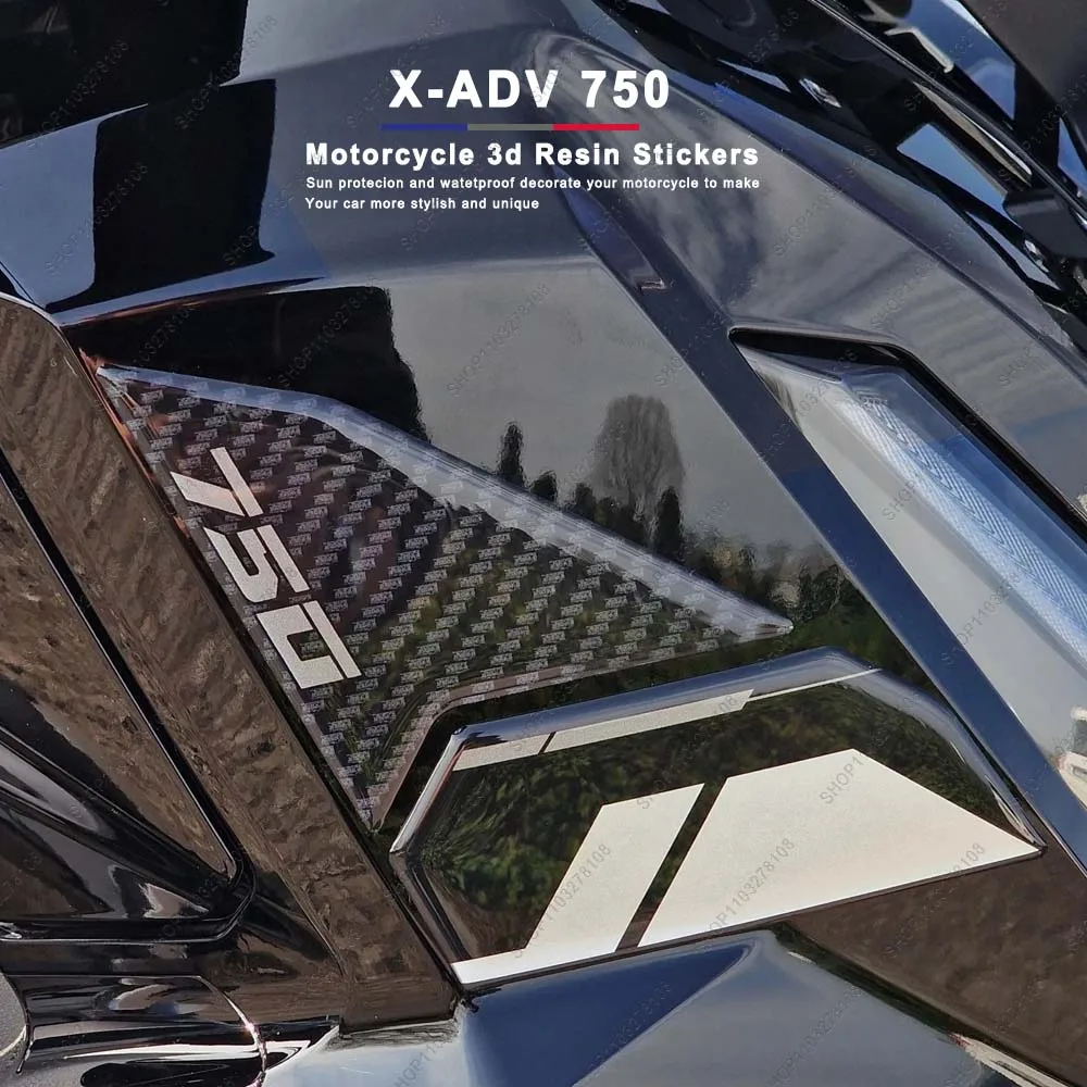 

3D Resin Stickers Motorcycle Front sides tank pad Protectors Sticker Waterproof Scratch-Resistant for Honda XADV X ADV 750 2025