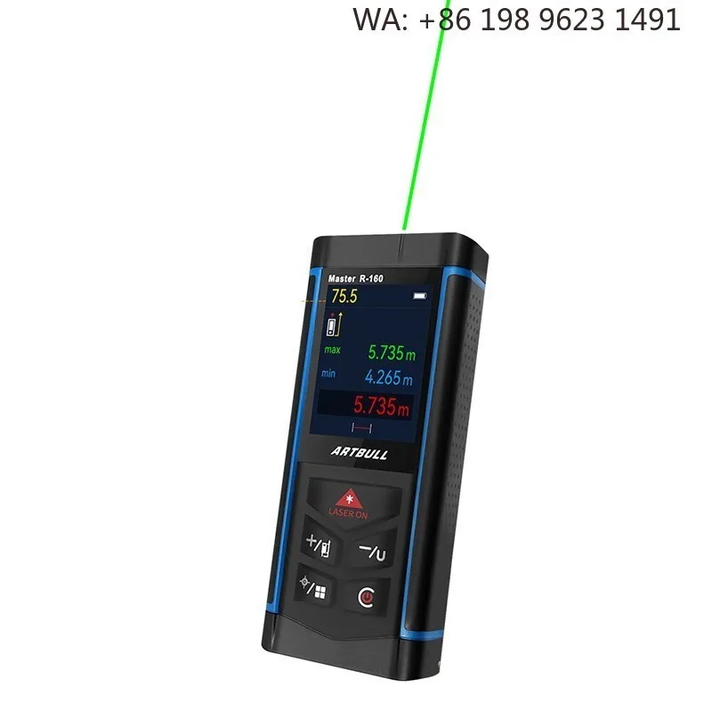 100m Green Rangefinder Color Screen Waterproof Outdoor Construction Measuring Device