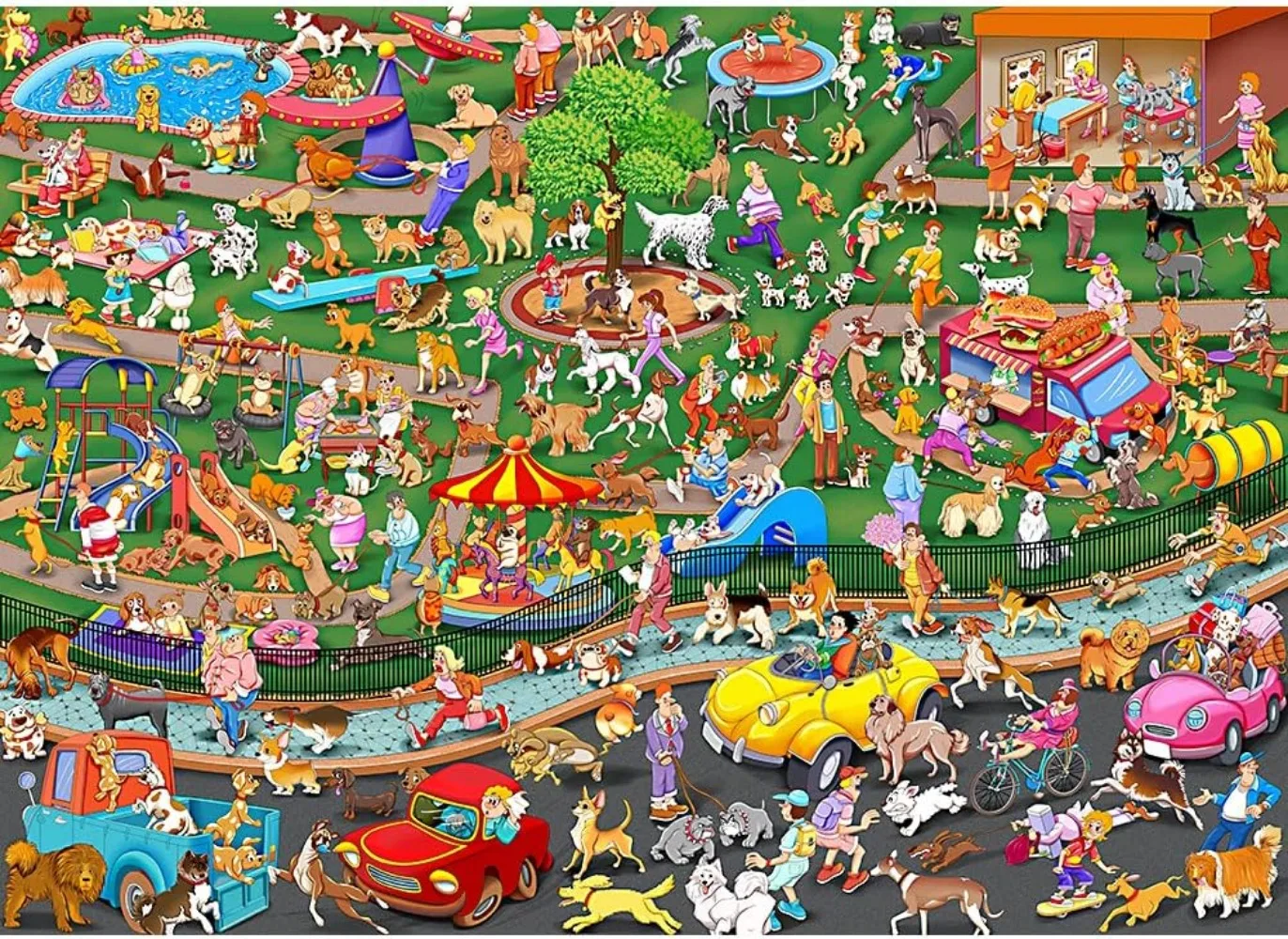 

Dog Party 120/300/500/1000 Pieces Art Jigsaw Puzzles Brain Training Challenging Educational Toys for Adults Kids Game Gifts