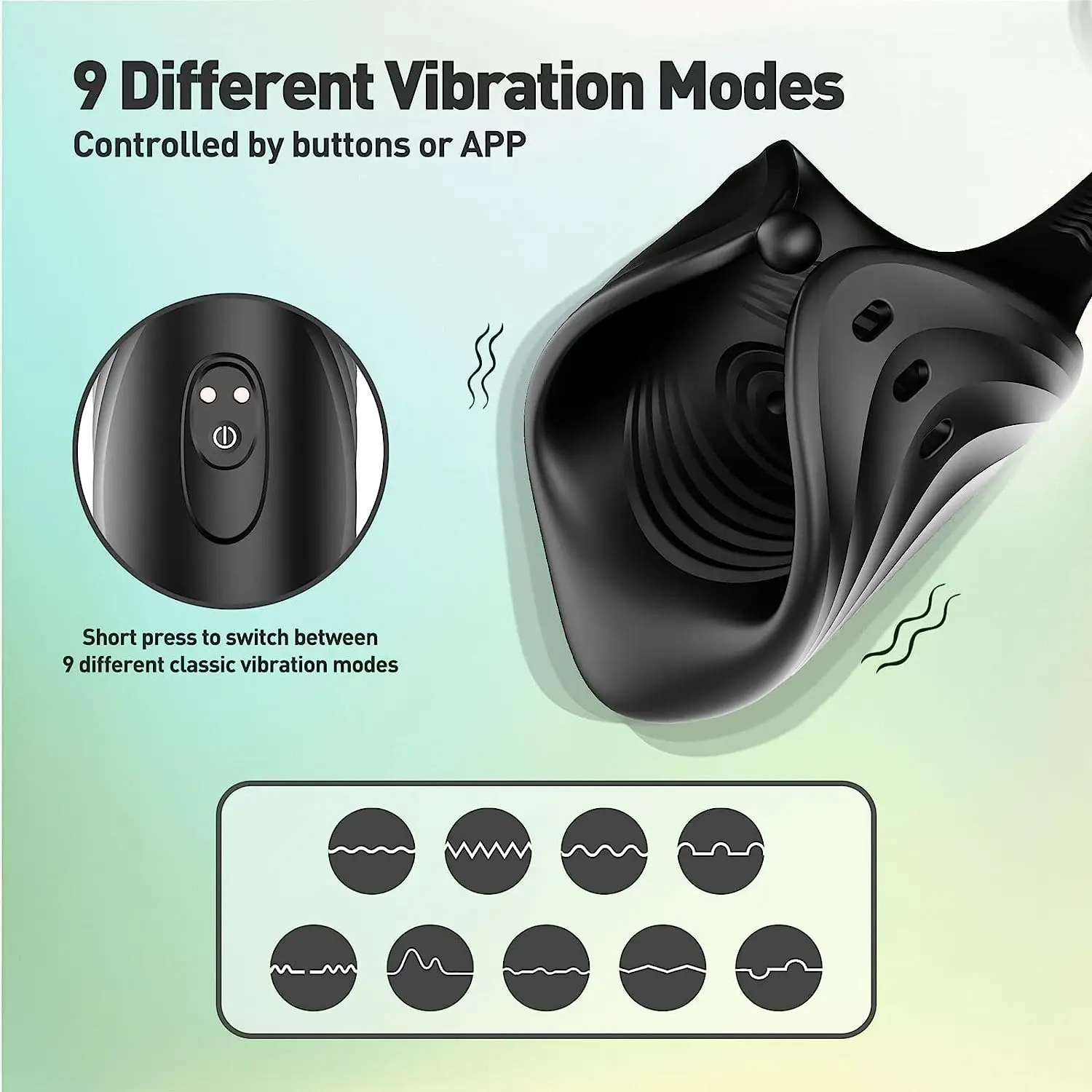 APP Wireless Control Cock Ring Adjustable Vibrator Male Penis Trainer Erection Extender Penis Ring Adult Sex Toys for Men Couple