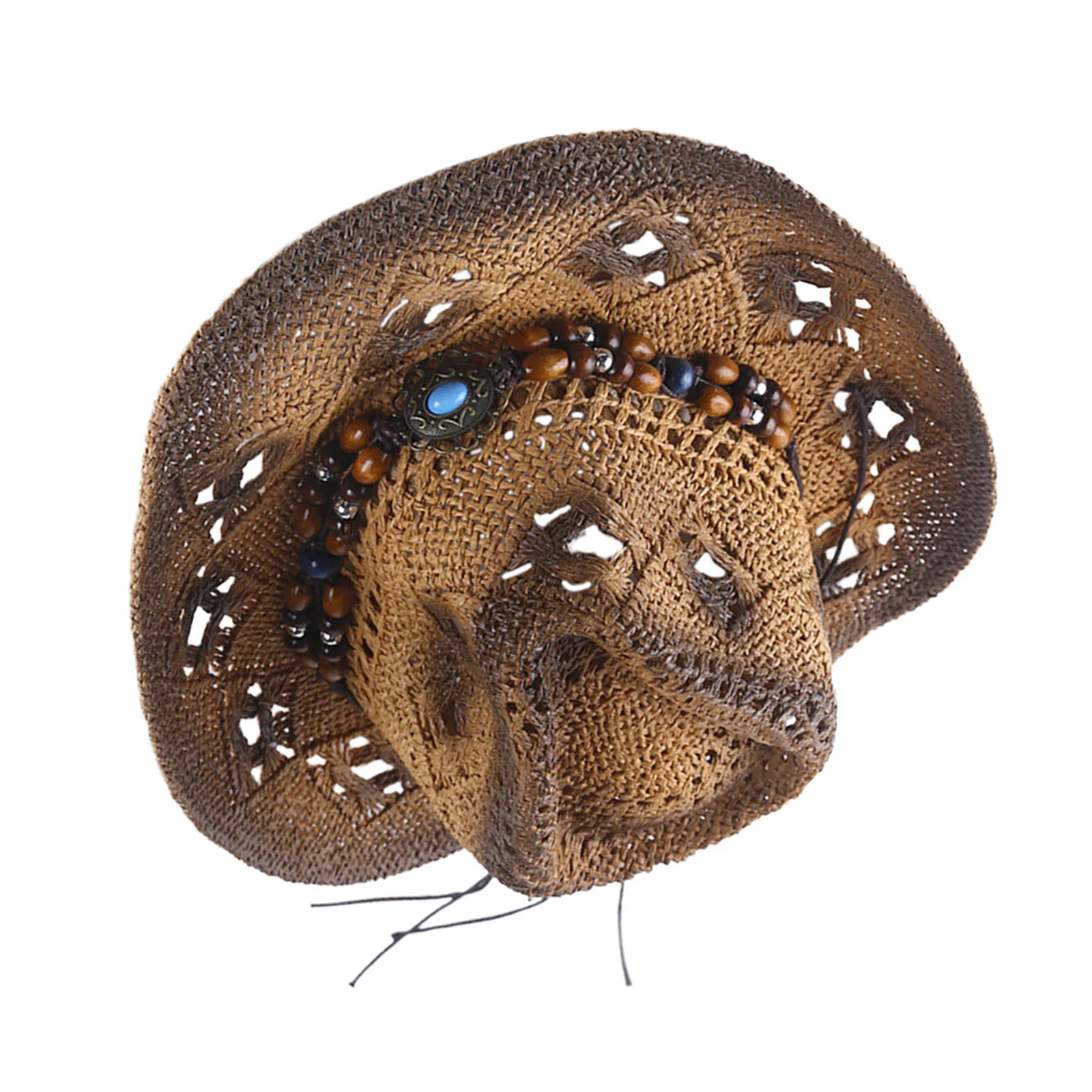 หมวกคาวบอยฟางสำหรับผู้ชายและผู้หญิง หมวกกันแดดสไตล์ตะวันตกสำหรับฤดูร้อน หมวกปีกกว้างสำหรับชายหาด หมวกสำหรับผู้ใหญ่และเยาวชน