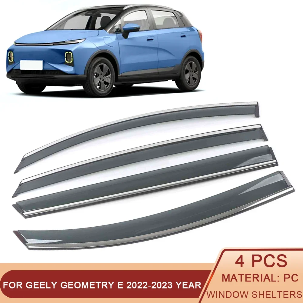 

For Geely Geometry E 2022-2023 Car Window Sun Rain Shade Visors Shield Shelter Protector Cover Sticker Exterior Accessories