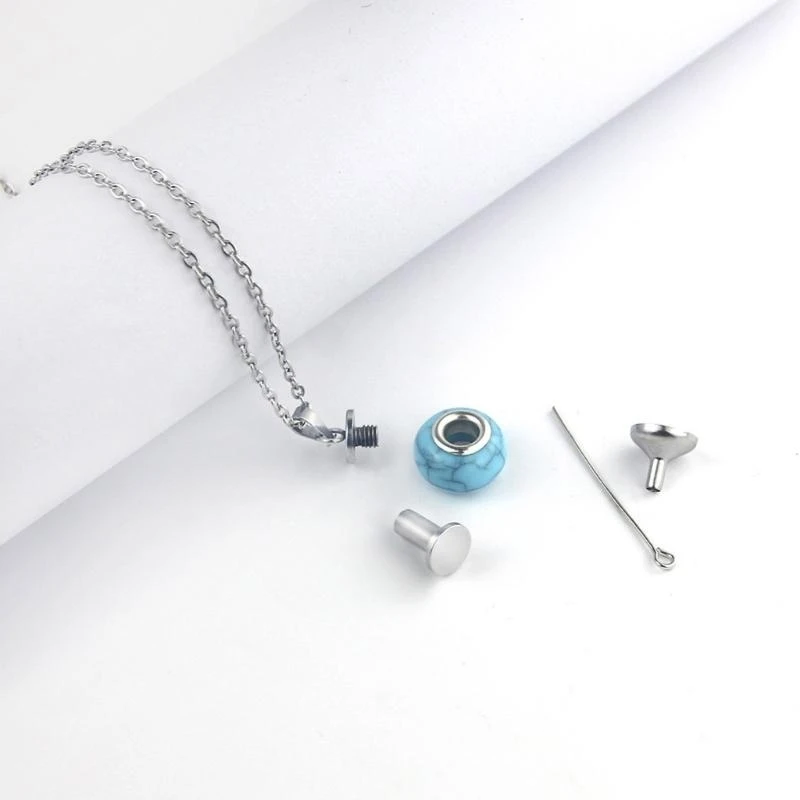

Pet Urn Necklace for Ashes Cremation Blue Necklace Neck Jewelry Supplies for Pet Memorial Jewelry Accessories