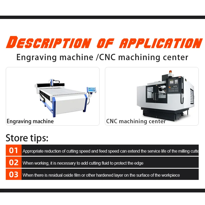 HUHAO 6mm 8mm Shank Ball Nose End Mill HRC65 High Hardness Carbide Cutter CNC Router Bit 2 Flute Milling Cutter R0.5 CNC Tools