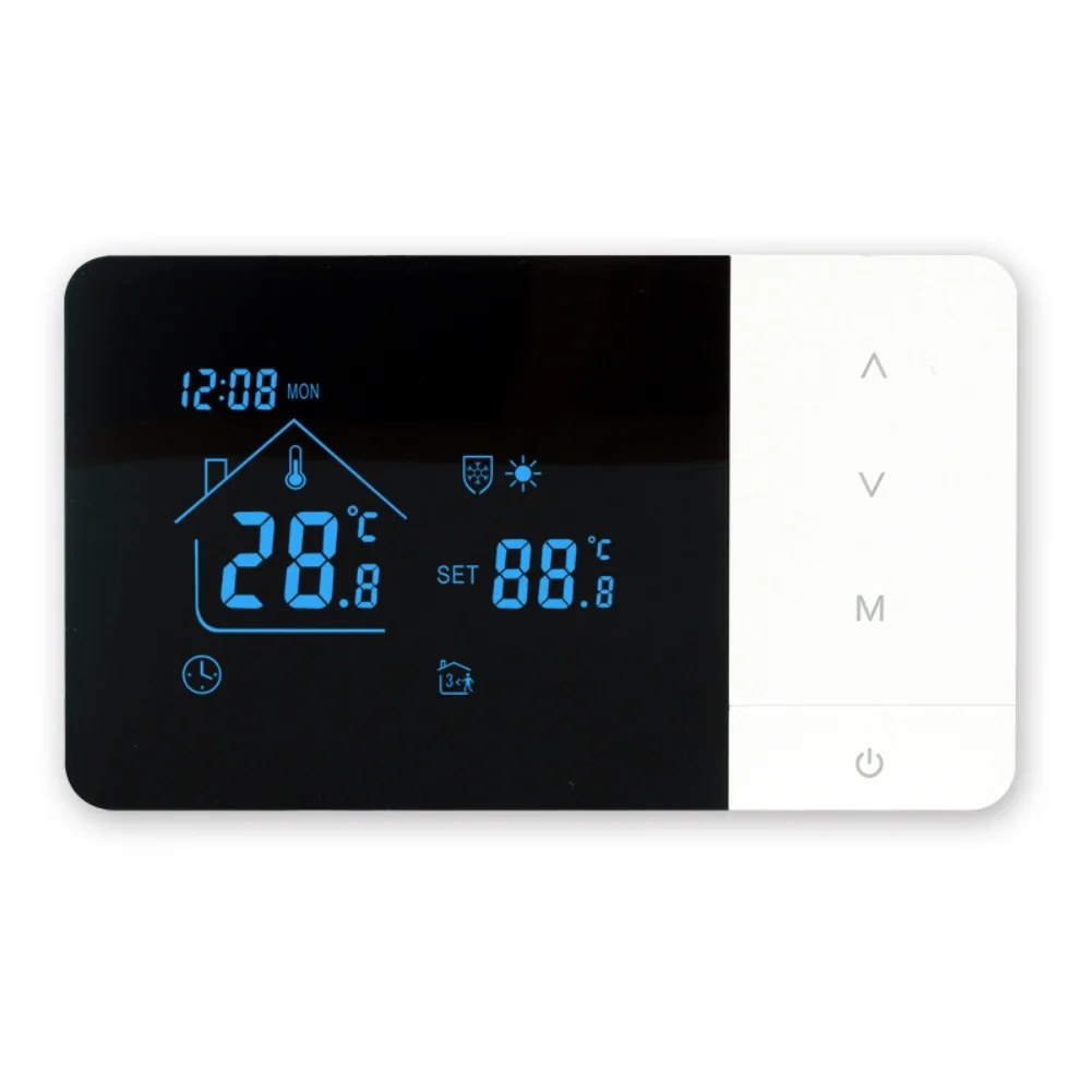 Wireless Boiler Thermostat For Tuya Heating Cooling Adjustable Voice Control and App Remote Scheduling Feature