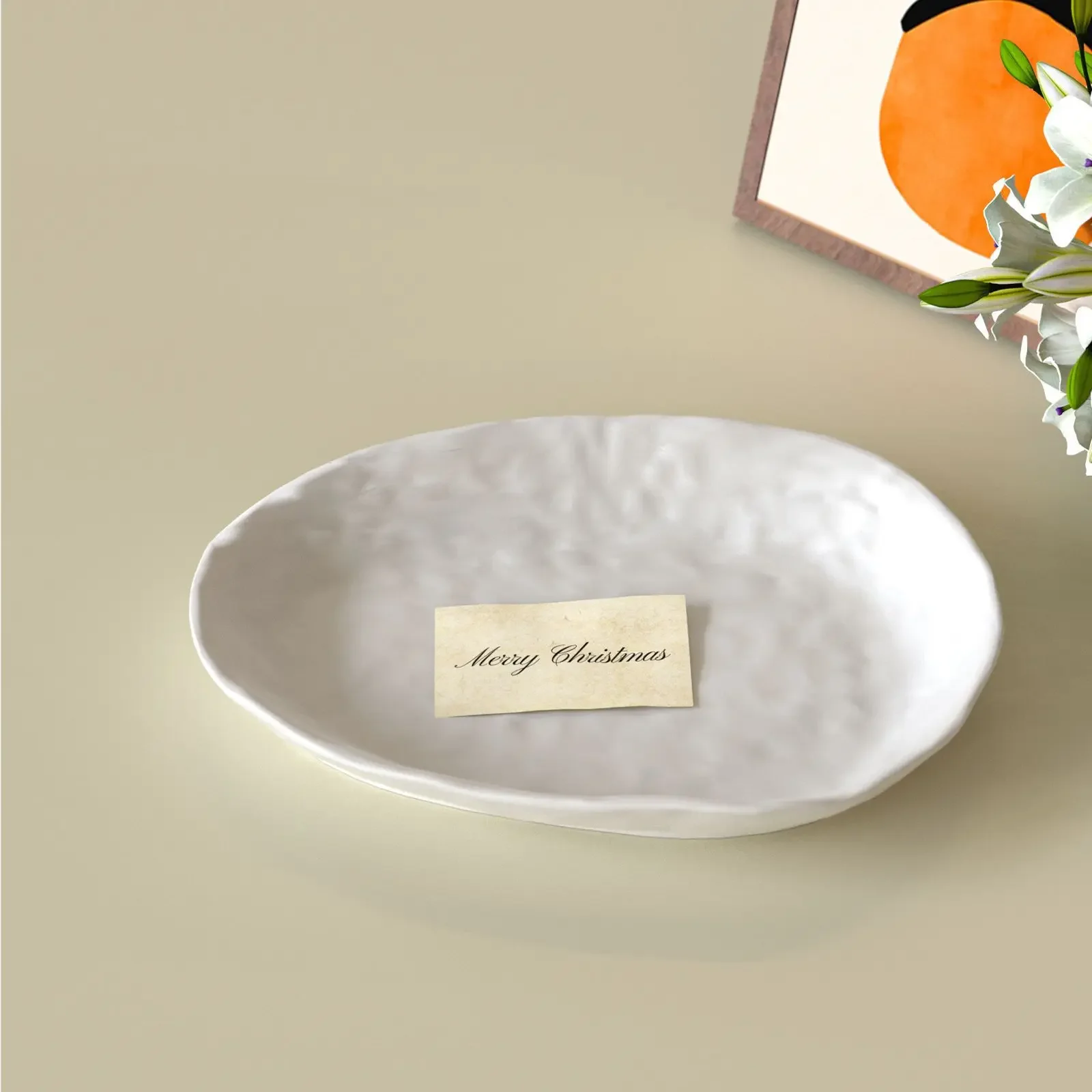New Mould Aromatherapy Plaster Cement Irregular Oval Mold Rippled Rock-Patterned Dish Storage Tray Home Decor Silicone Molds