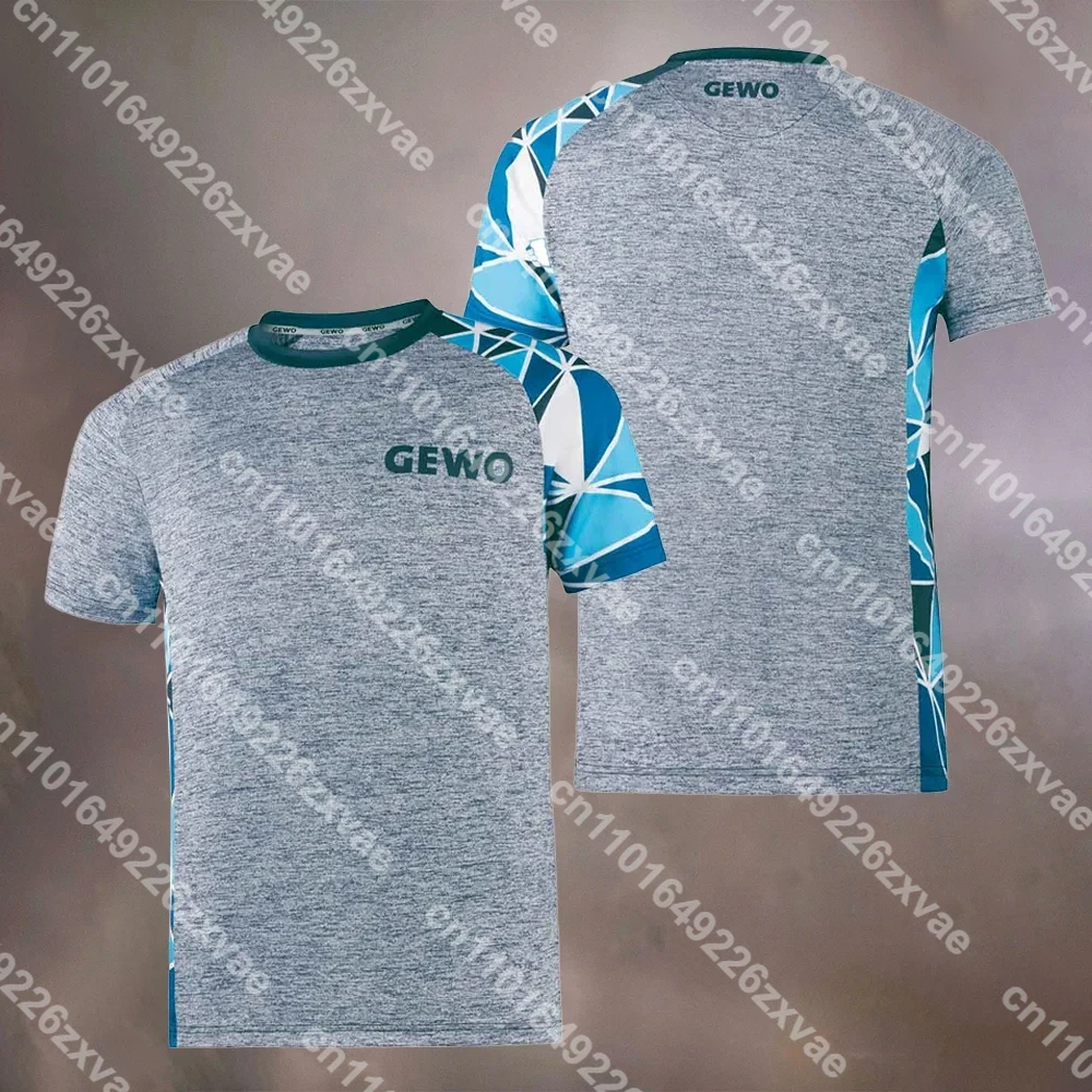 

New Quick-drying and Breathable Men's and Women's Matches with The Same Short-sleeved Badminton Table Tennis Suit Training Top