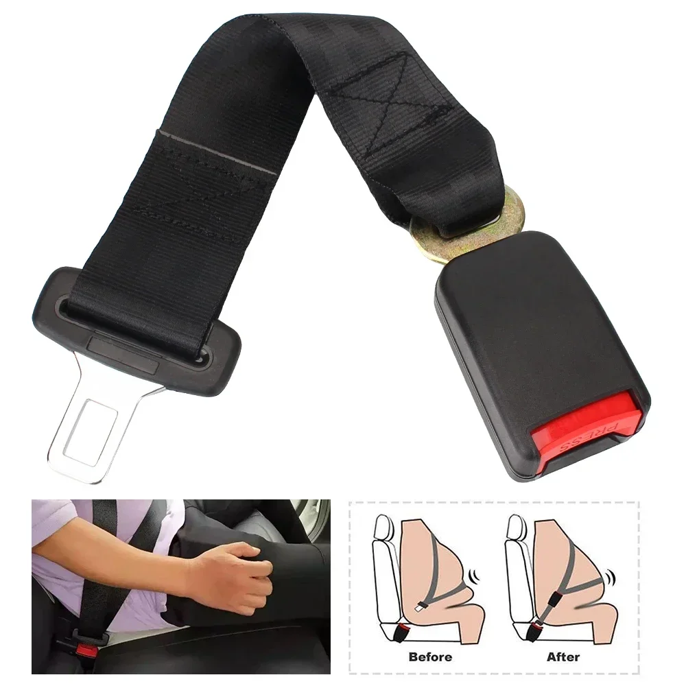 Car Seat Safety Belt Extender Clip Extension Auto Fasteners Buckle for 20-22MM Tongue Adapter Automotive Accessories Universal