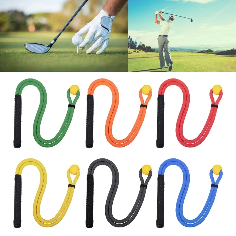 

Golf Swing Practice Rope Trainer Adjustable Golf Assistance Exercises Rope Elastic Golf Postural Correction Rope